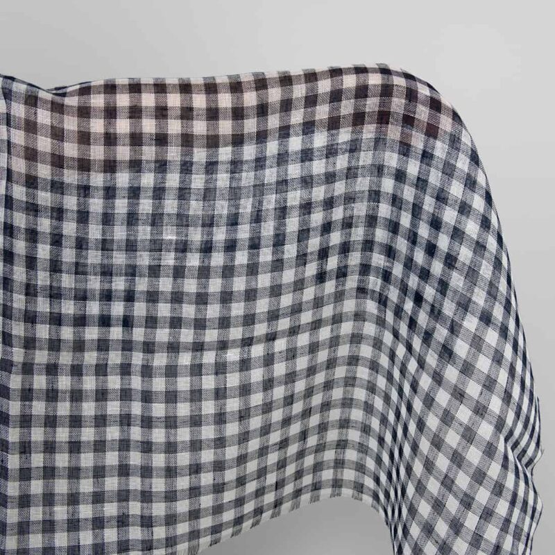 Leinenstoff in Schachbrett-Karo transparent