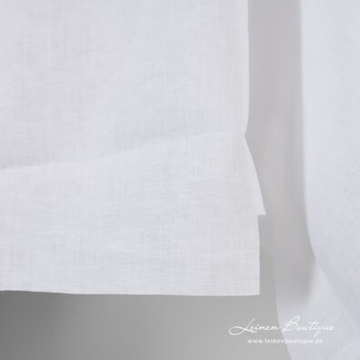 Leinenstoff schneeweiß für Kleidung, Heimtextilien
