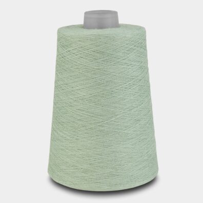 Leinengarn grünlich (helles Mintgrün) zum Stricken, Häkeln, Weben und Schaffung von Textilien