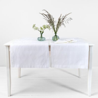 FLORA Tischläufer schneeweiß