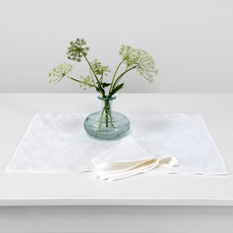 FLORA Tischset schneeweiß