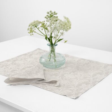 FLORA Halbleinen-Tischset beige