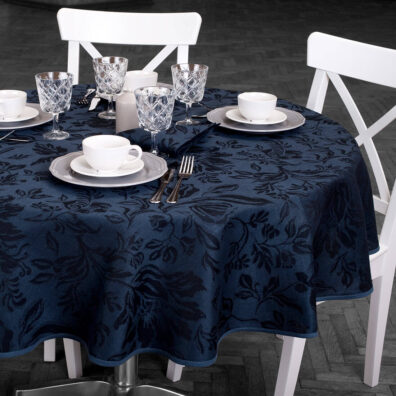 GARDA runde (ovale) dunkelblaue Tischdecke