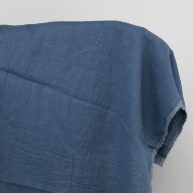 Leinenstoff jeansblau vorgewaschen