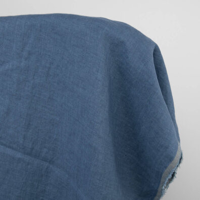 Leinenstoff jeansblau vorgewaschen, weich, geschmeidig