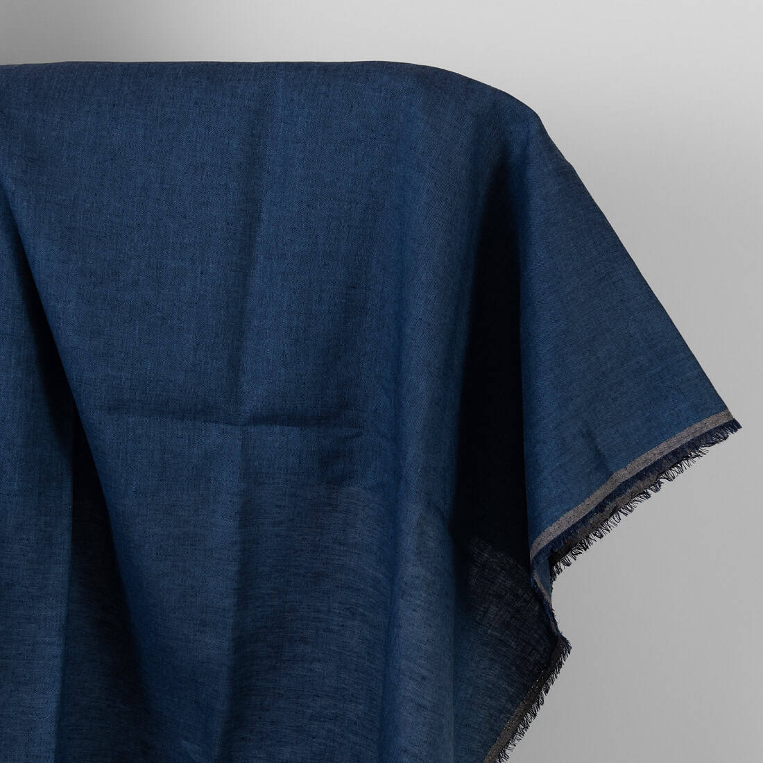 Leinenstoff dunkles Jeansblau