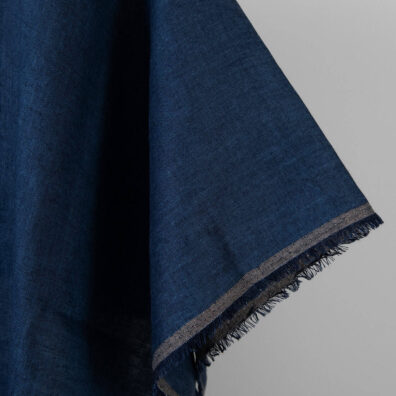 Leinenstoff dunkles Jeansblau 150cm breit