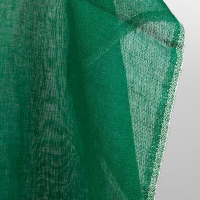 Leinenstoff in Moosgrün transparent, ideal zum Nähen von Schals und Gardinen