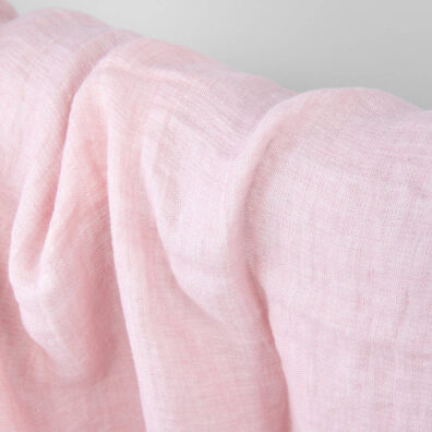 Zwei­schich­tiger Leinenstoff rosa vorgewaschen, weich, geschmeidig