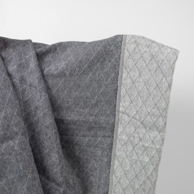 Blauer doppelseitiger Leinenstoff mit Diamantmuster