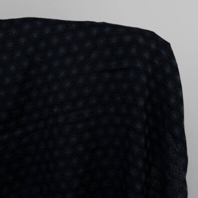 Schwarzer Jacquard-Stoff, vorgewaschen