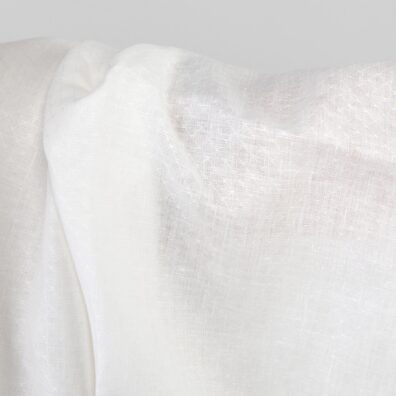 Leinenstoff milchweiß mit Rautenmuster zum Nähen von Kleidung und Heimtextilien geeignet