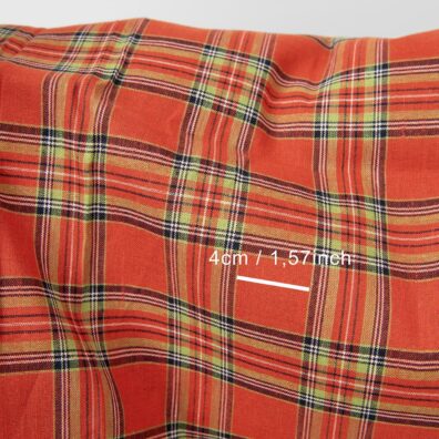 Rot karierter Leinen-Baumwollstoff 150cm breit, Meterware