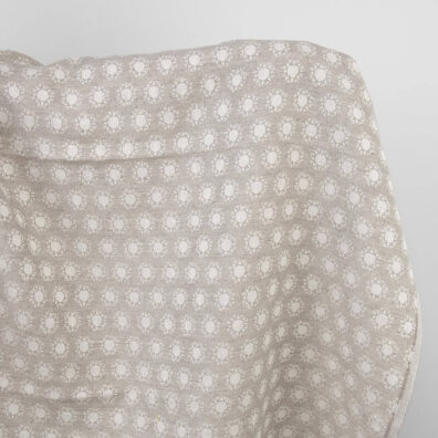 Hellgraues Jacquard-Halbleinen mit Sonnenmuster