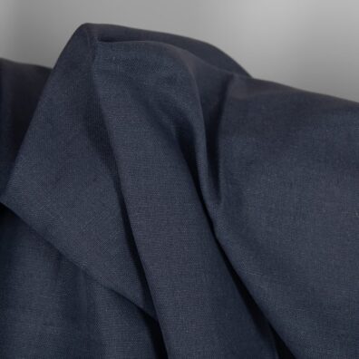 Leinen-Baumwollstoff marineblau zum Nähen von Kleidung und Heimtextilien geeignet