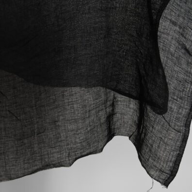 Leinenstoff schwarz transparent, vorgewaschen, weich, geschmeidig