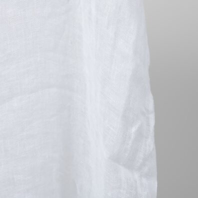 Leinenstoff schneeweiß transparent, leicht, offen gewebt vorgewaschen