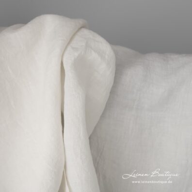 Leinenstoff milchweiß breit vorgewaschen weich geschmeidig