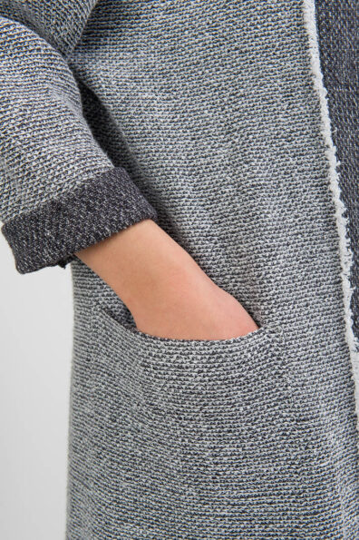 Leinen-Cardigan mit Taschen.
