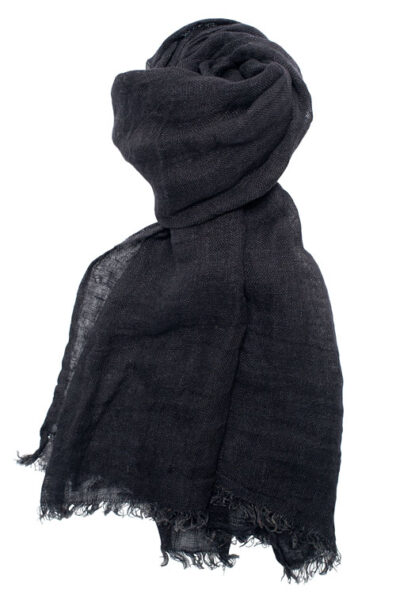 Leinenschal schwarz