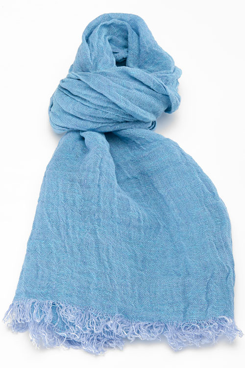 Leinenschal himmelblau
