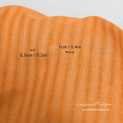 Teilweise transparenter Leinen-Baumwollmix in Orange