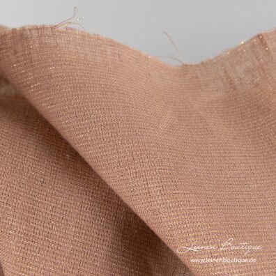 Brauner Leinenstoff mit goldfarbener Glanz