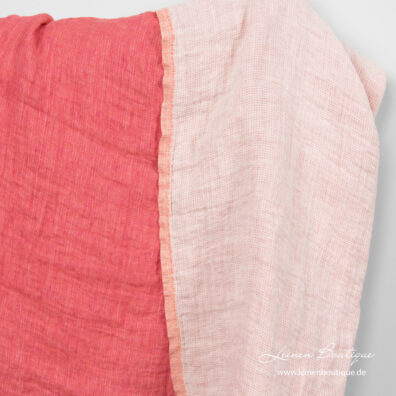 Leinenstoff, pink, beidseitig, vorgewaschen