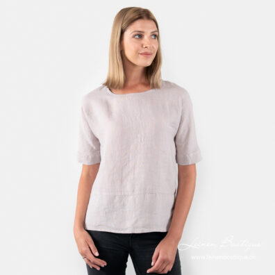 Leinenbluse graurosa