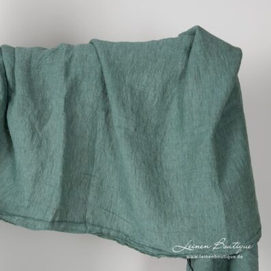 Leinenstoff aquagrün, breit, vorgewaschen