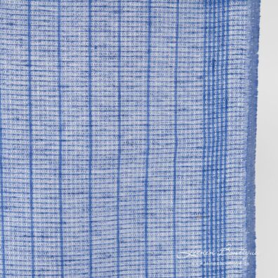 60cm breites blaues Reinleinen in Waffelpikee