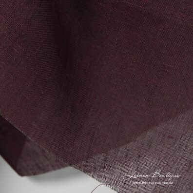 Braunrotes, offen gewebtes Reinleinen für Gardinen, Schals