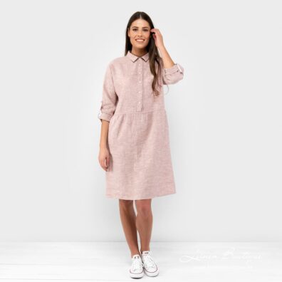 Leinenkleid braun