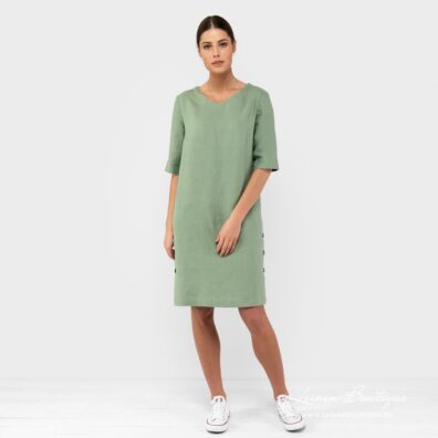 Leinenkleid grün