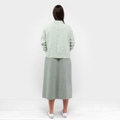 Grüne Halbleinen-Jacke, Rücken