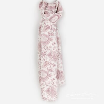 GARDENIA Leinenschal rosa