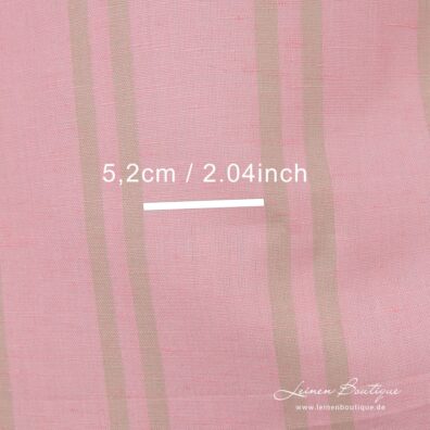 Halbleinen rosa-beige gestreift