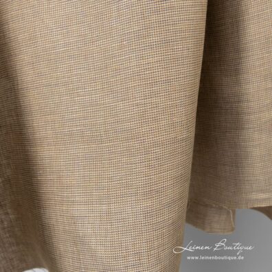 Reinleinen braun-beige kariert