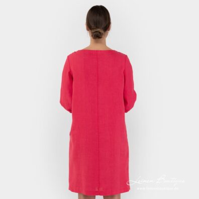 Leinenkleid rot, Rückseite