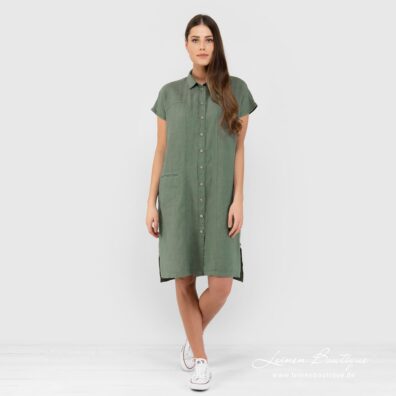 Leinenkleid / Hemdkleid grün