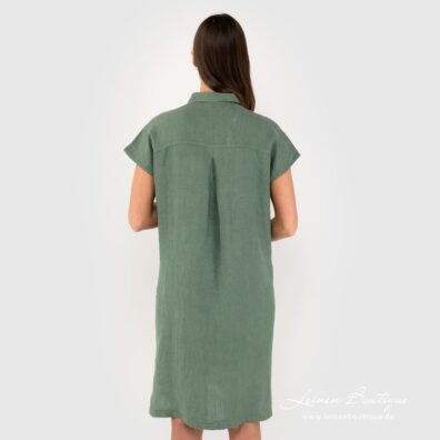 Grünes Leinenkleid, Rückseite