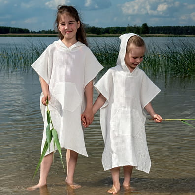 Leinen-Strandponchos für Kinder
