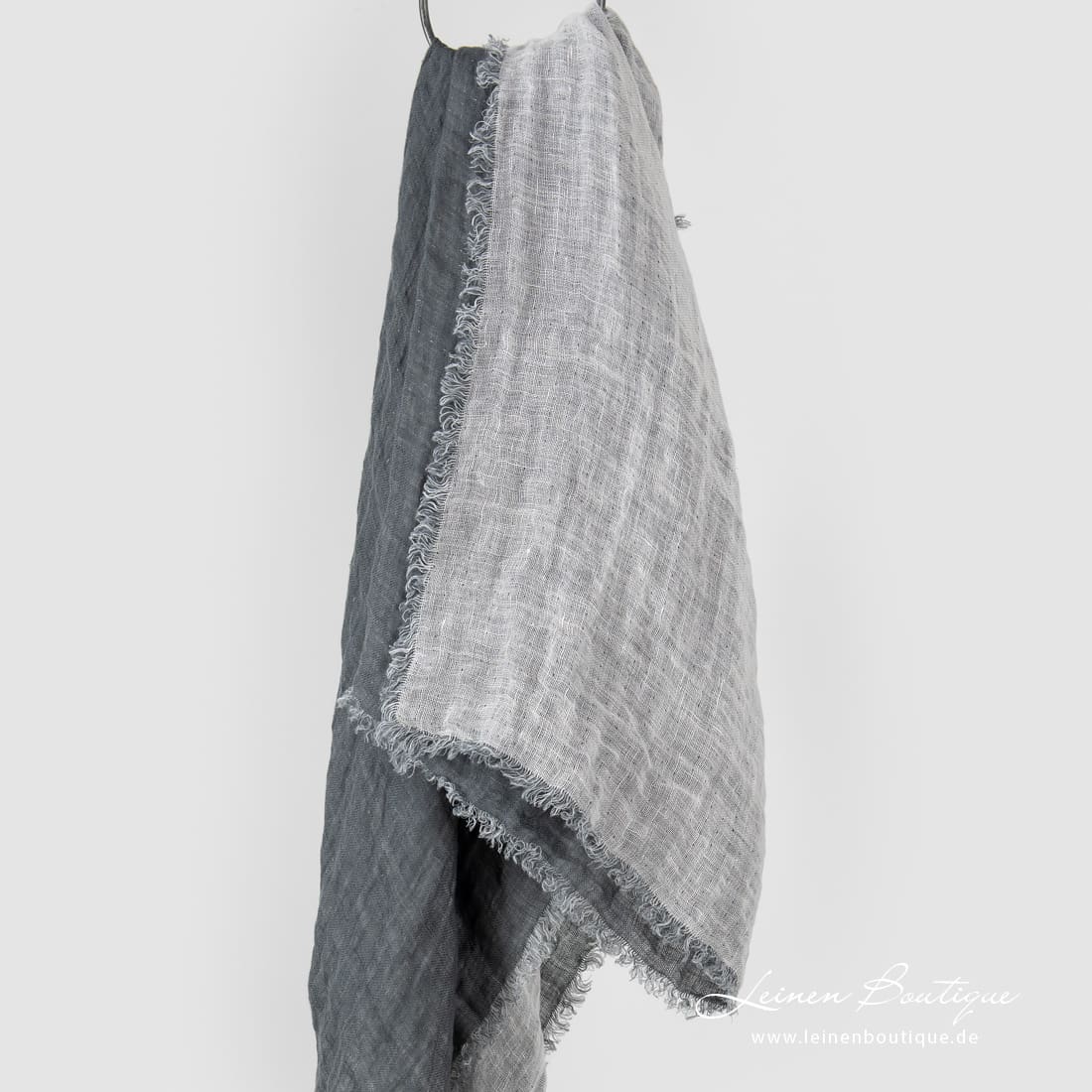 Doppelseitiges graues Leinentuch