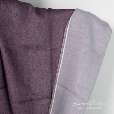 Leinenstoff grau-violett silberglänzend