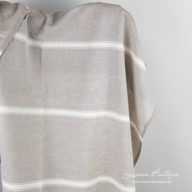 Halbleinen beige-weiß gestreift