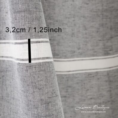 Leinen-Baumwollstoff aus schwarzem und weißem Garn