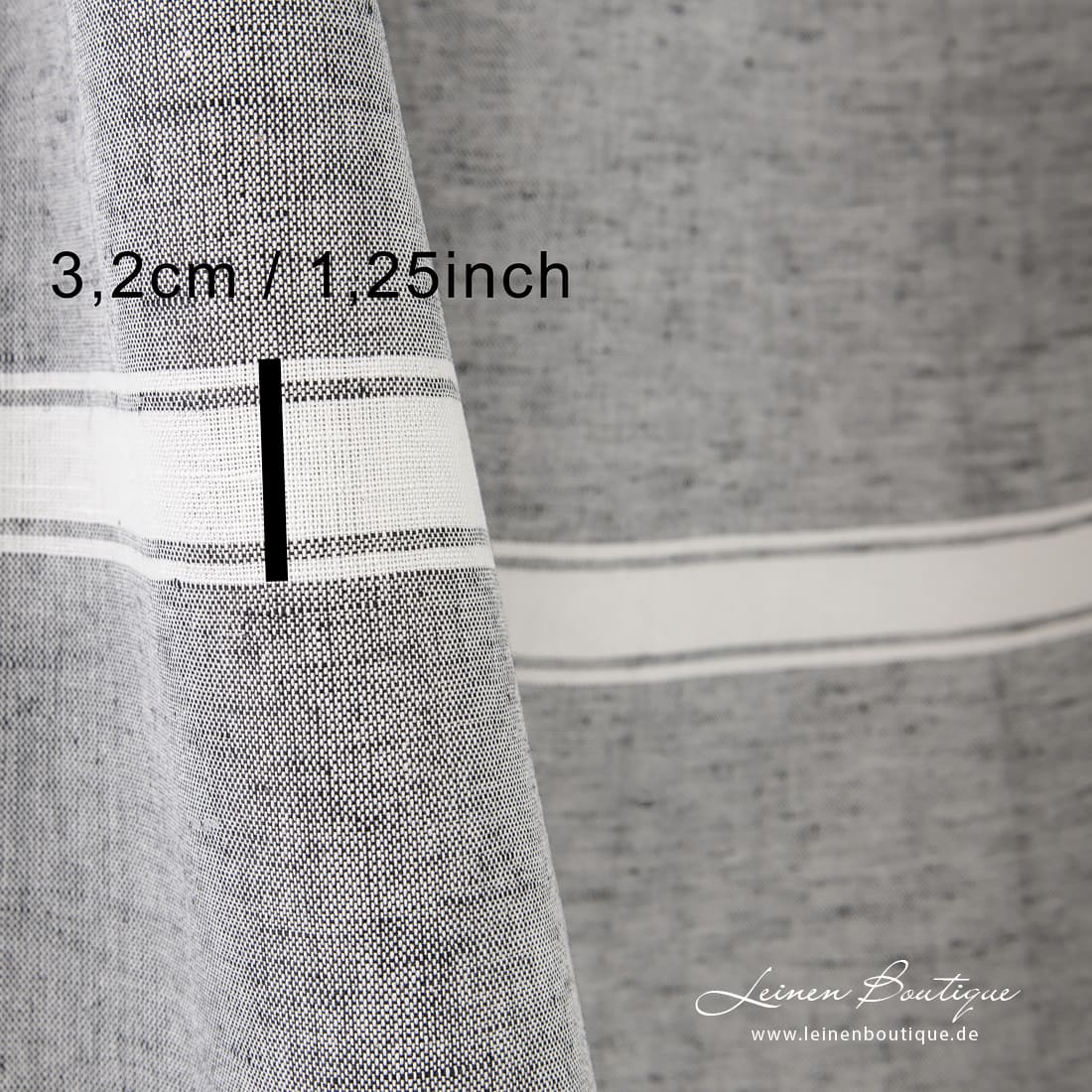 Leinen-Baumwollstoff aus schwarzem und weißem Garn