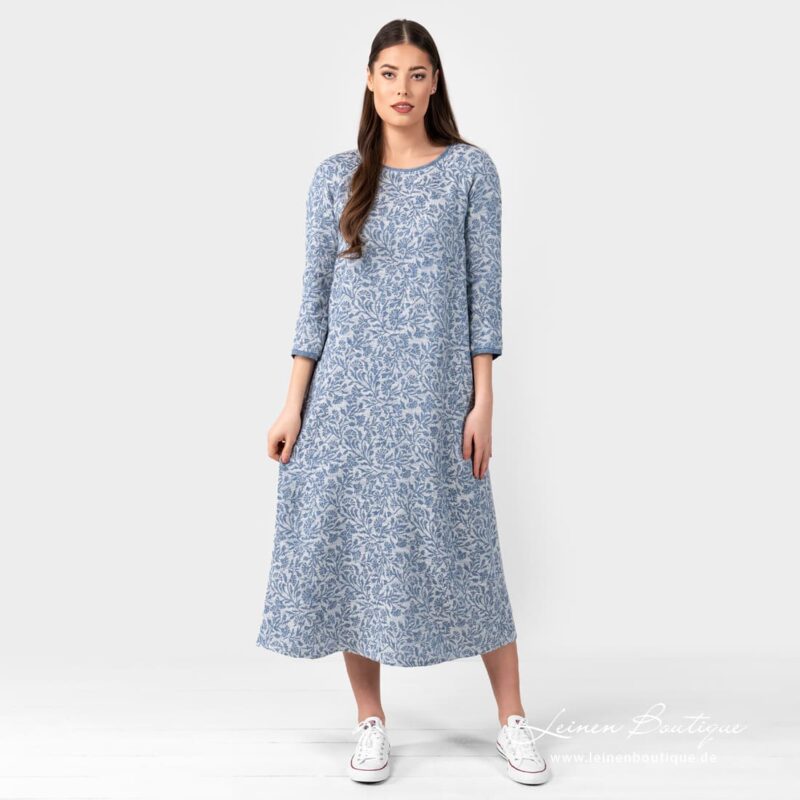 Geblümtes Leinen Kleid