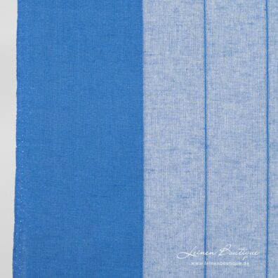 Blauer gestreifter Halbleinen-Küchentücherstoff 50cm breit