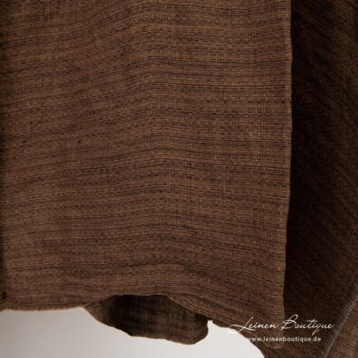 Leinen-Tweed braun gewaschen zum Nähen von Bekleidung, Heimtextilien